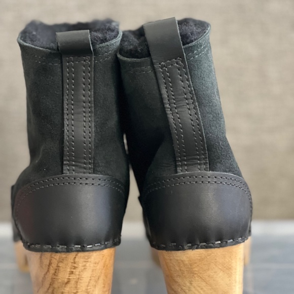 NO.6 5" Shearling Clog Boot in Black Suede size 39 (US 7.5) - Picture 2 of 13